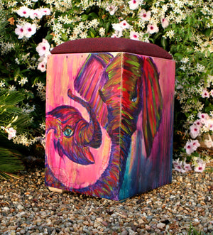 One-of-a-Kind, Expressionist Painted Box Model Cajon